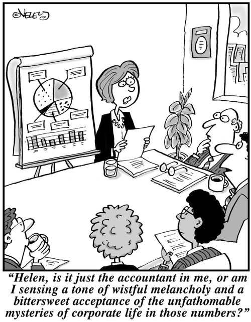 "Helen, is it just the accountant in me, or am I sensing a tone of wistful melancholy and a bittersweet acceptance of the unfathomable mysteries of corporate life in those numbers?"