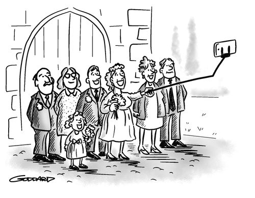 Wedding selfie stick