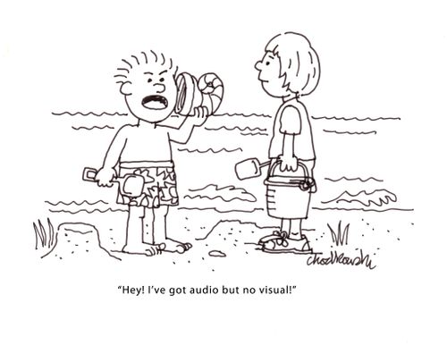 "Hey! I've got audio but no visual!"