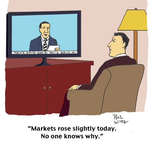 "Markets rose slightly today. No one knows why."