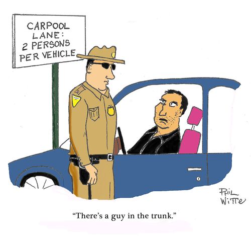 "There's a guy in the trunk."