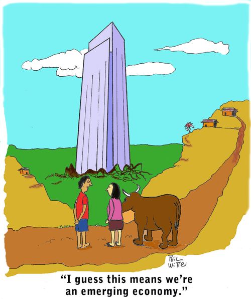 "I guess this means we're an emerging economy."