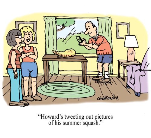 "Howard's tweeting out pictures of his summer squash."