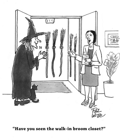 "Have you seen the walk-in broom closet?"