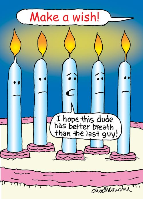 "I hope this dude has better breath than the last guy!"