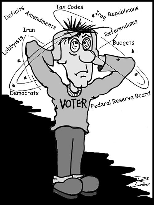 Modern voter is confused by all the current issues