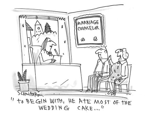 "To begin with, he ate most of the wedding cake..."