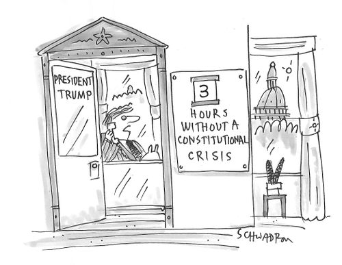 President Trump: 3 hours without a Constitutional crisis.