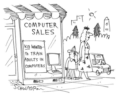 Computer Sales: Kid Wanted - To train adults in computers.