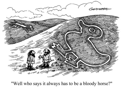 Well, who says it always has to be a bloody horse?