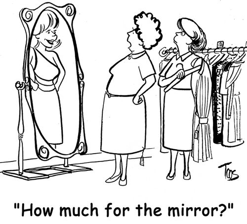 'How much for the mirror?'