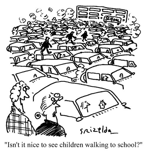 'Isn't it nice to see children walking to school?'