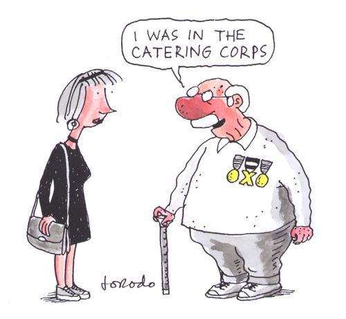 'I was in the catering corps.'
