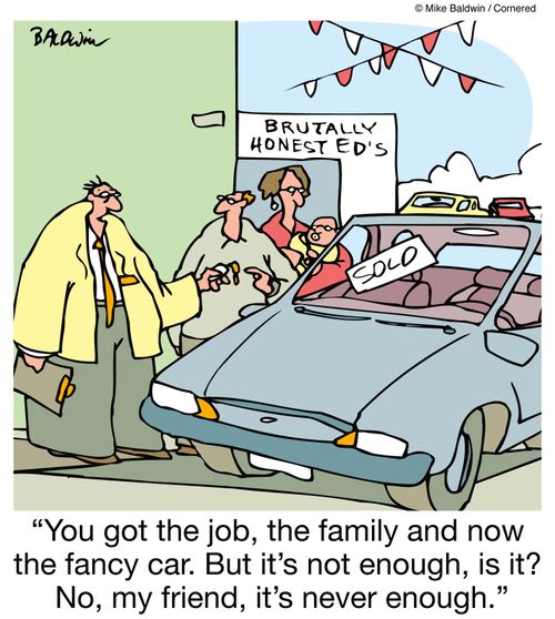 'You got the job, the family and now the fancy car. But it's not enough, is it? No, my friend, it's never enough.'