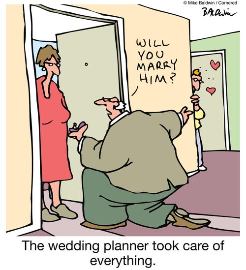The wedding planner took care of everything.
