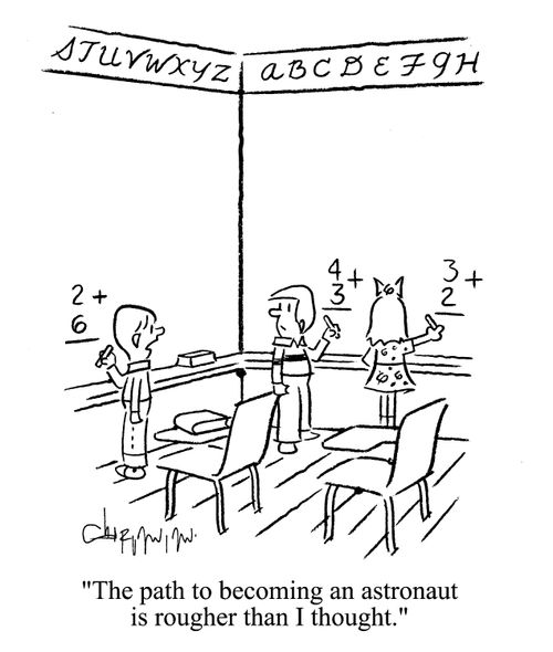 'The path to becoming an astronaut is rougher than I thought.'