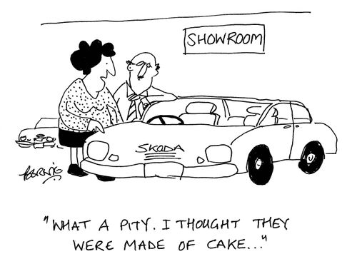 'What a pity. I thought they were made of cake...'