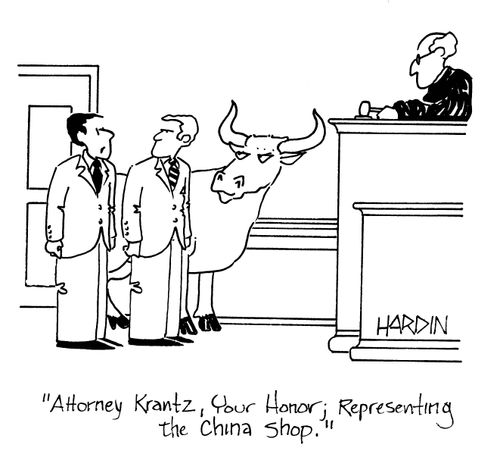 'Attorney Kratz, your Honour; representing the China Shop.'