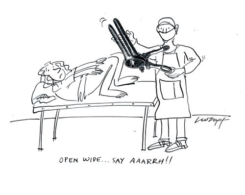 'Open wide...say aargh!'