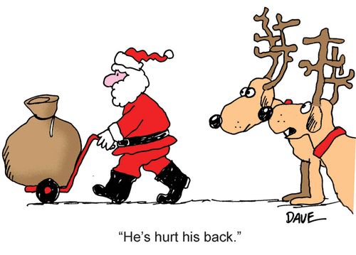 'He's hurt his back.'