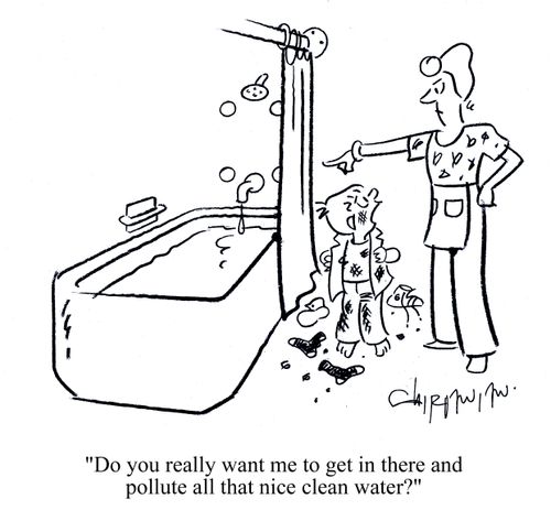 'Do you really want me to get in there and pollute all that nice clean water?'