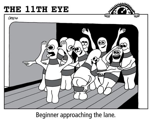 Beginner approaching the lane.