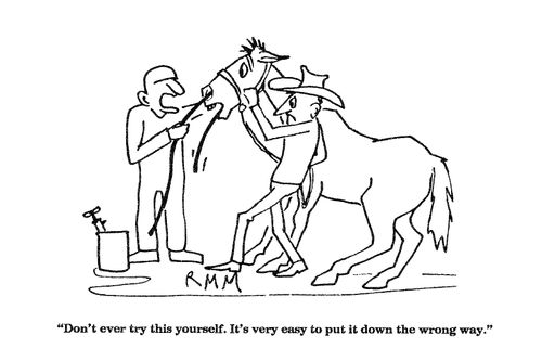 'Don't ever try this yourself.  It's very easy to put it down the wrong way.'