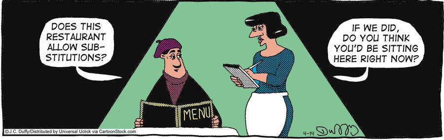 'Does this restaurant allow substitutions?'