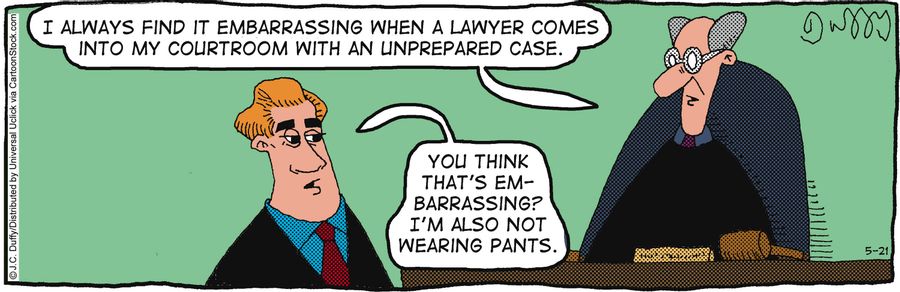 embarrassment at court!