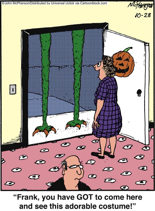 'Frank, you have GOT to come here and see this adorable costume!'