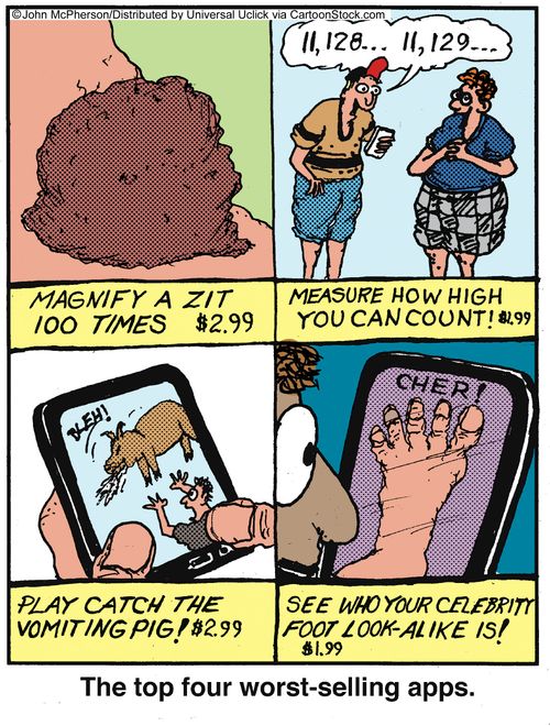 The top four worst-selling apps.