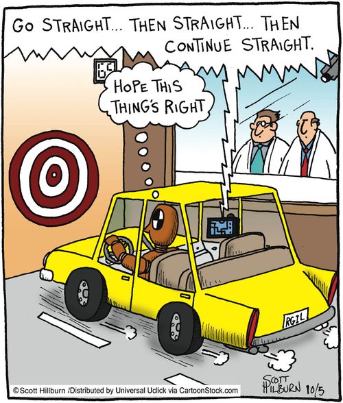 'Hope this thing's right.'