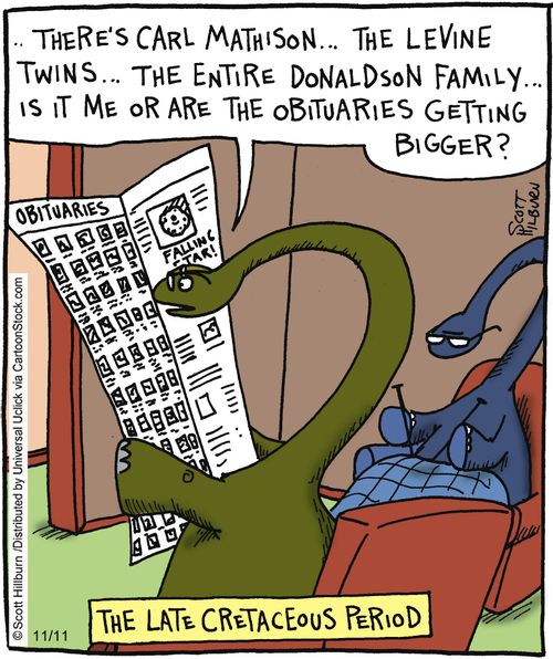 The late Cretaceous period.
