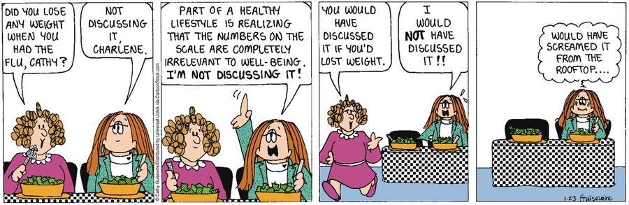 'Part of a healthy lifestyle is realizing that the numbers on the scale are completely irrelevant to well being...'
