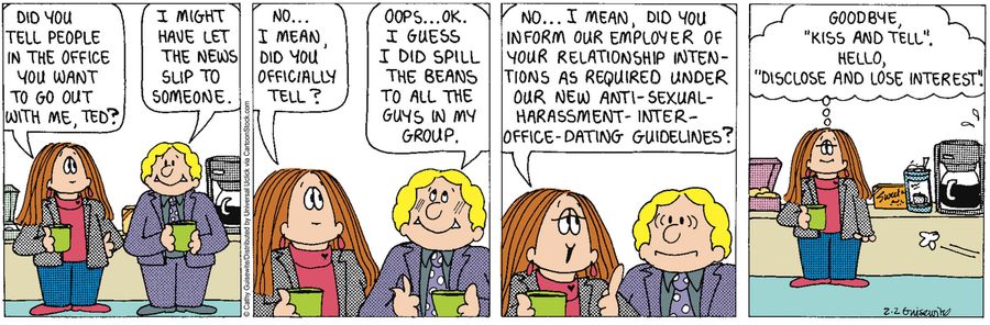 'Goodbye 'Kiss and Tell'. Hello 'Discuss and lose interest.''