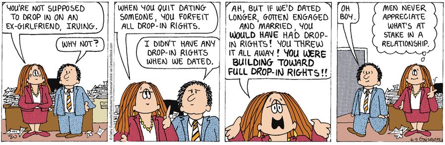 'Men never appreciate what's at stake in a relationship.'