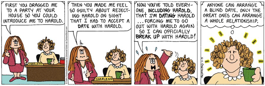 'Anyone can arrange a blind date, only truly great ones can arrange a whole relationship.'