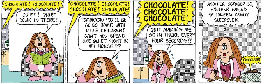 'Another October 30, another failed Halloween candy sleepover.'