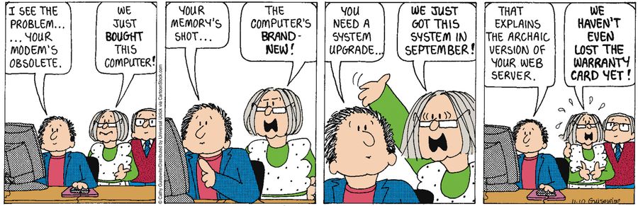 'The computer's brand new!'