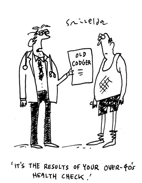 'It's the results of your over-40's health check.'