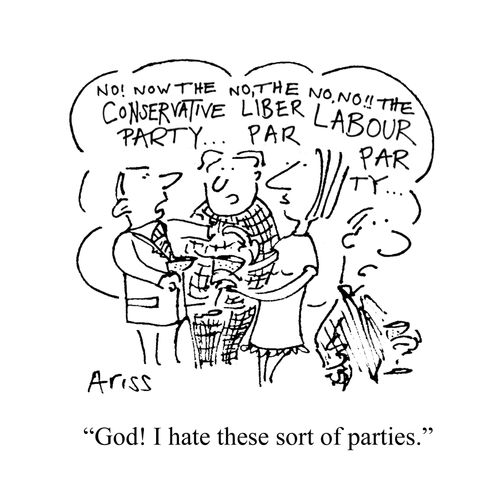 'God! I hate these sort of parties.'