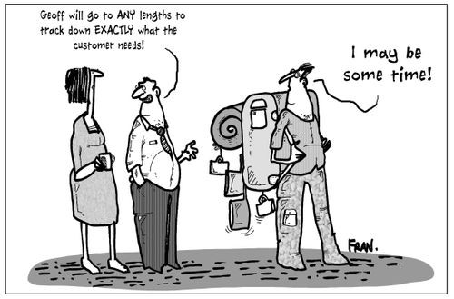 'Geoff will go to any lengths to track down exactly what the customer needs.'