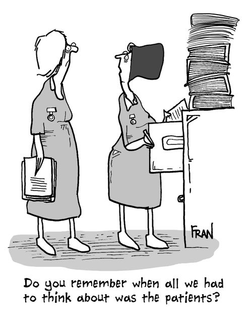 'Do you remember when all we had to think about was the patients?'