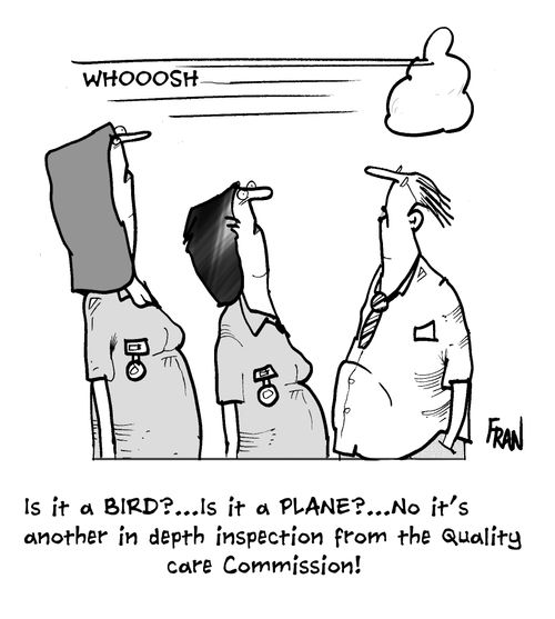 'Is it a BIRD?...Is it a PLANE?...No it's another in depth inspection from the Quality Care Commission.'