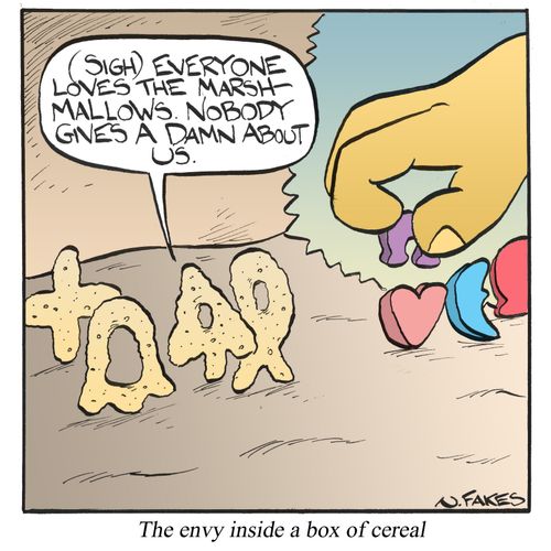 The envy inside a box of cereal