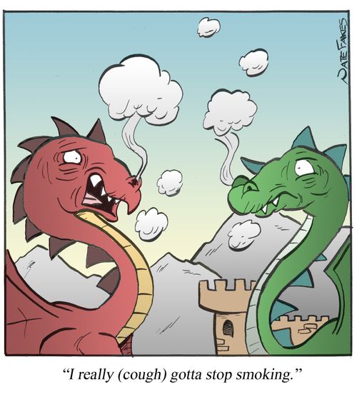 'I really (cough) gotta stop smoking.'