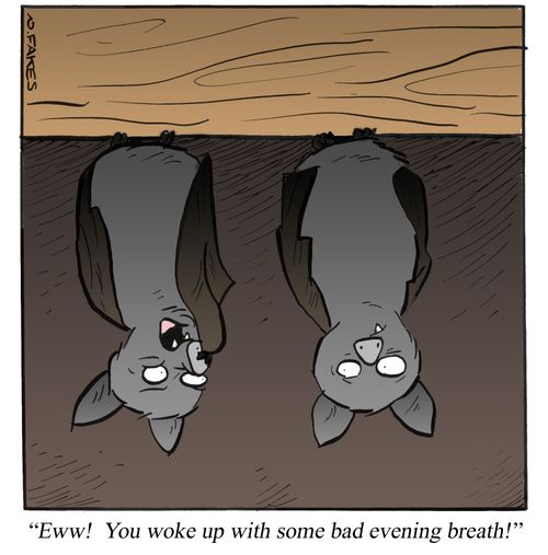 'Eww! You woke up with some bad evening breath!!'