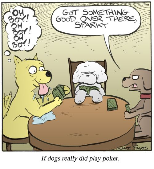If dogs really did play poker.