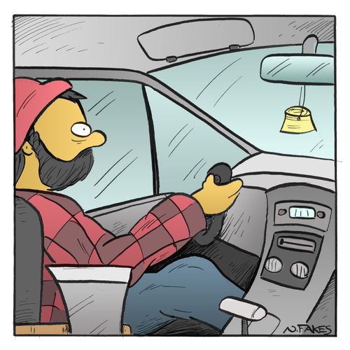 Axe Man's Car