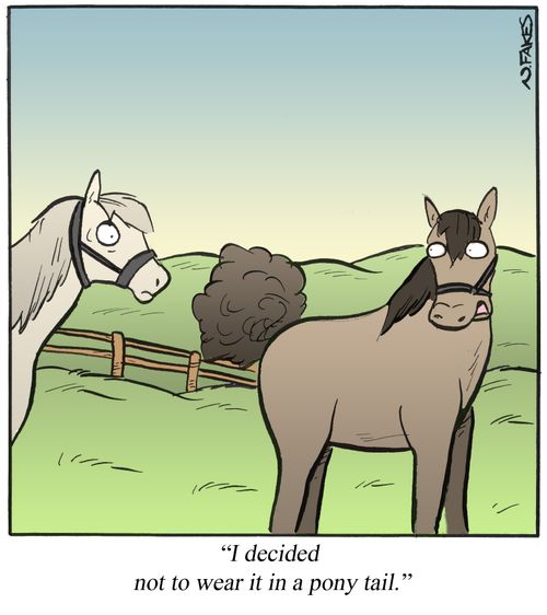 'I decided not to wear it in a pony tail.'